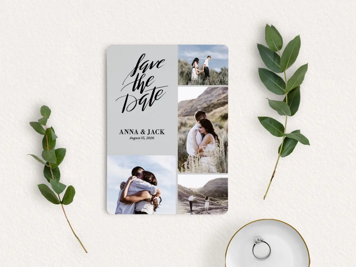 Save the Date Card with Optional Guest Addressing Service