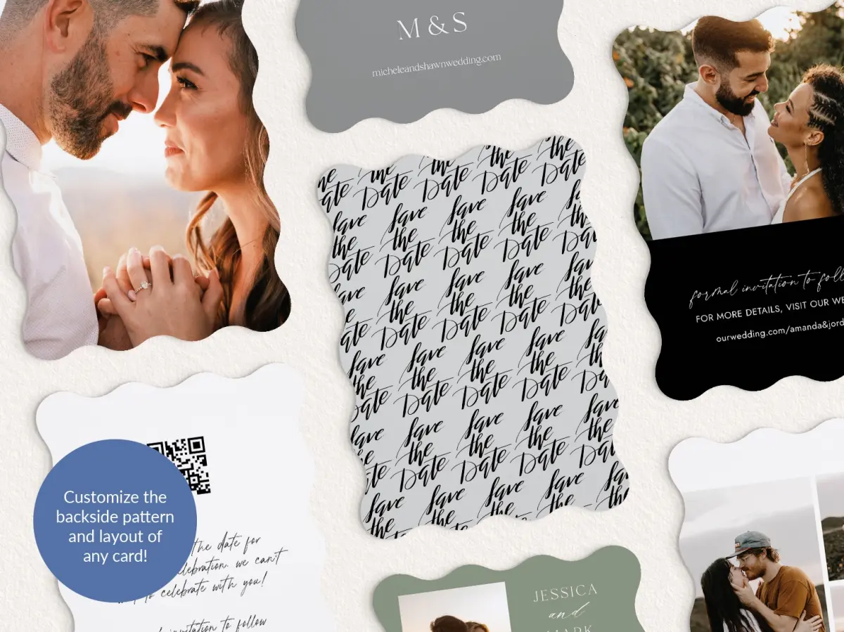 Back of Save the Date Card