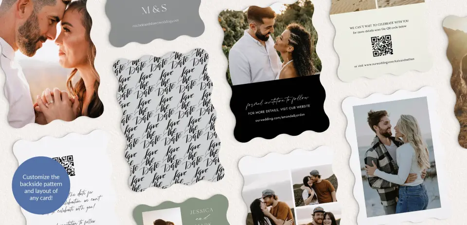Back of Save the Date Card