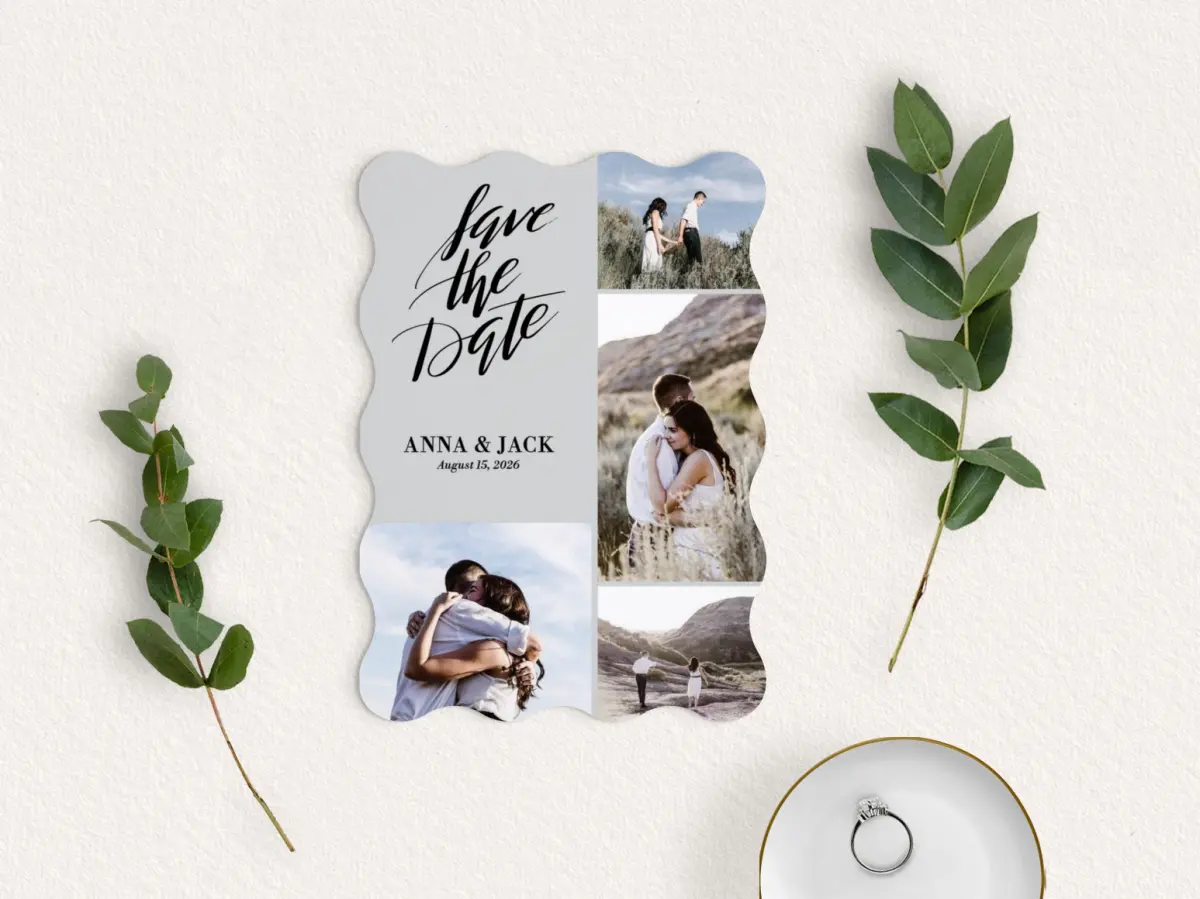 Save the Date Card with Optional Guest Addressing Service
