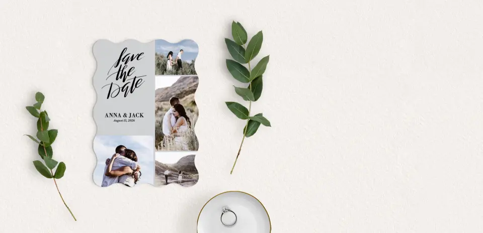 Save the Date Card with Optional Guest Addressing Service
