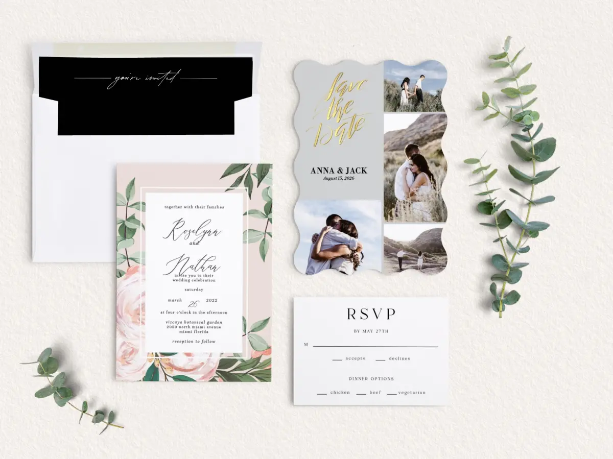 Front of Save the Date Card