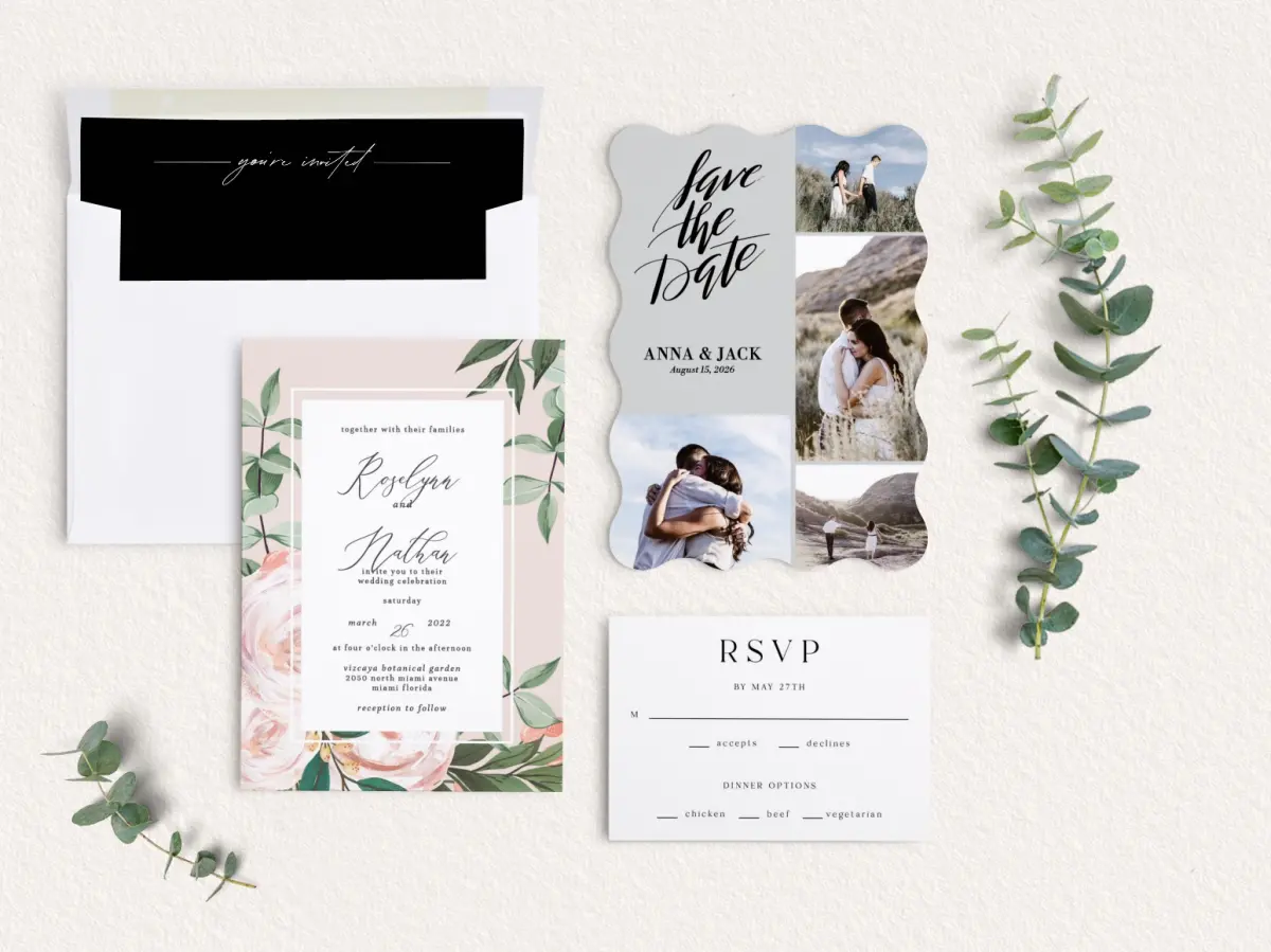 Front of Save the Date Card