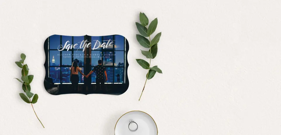 Save the Date Card with Optional Guest Addressing Service