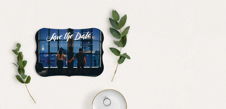 Save the Date Card with Optional Guest Addressing Service