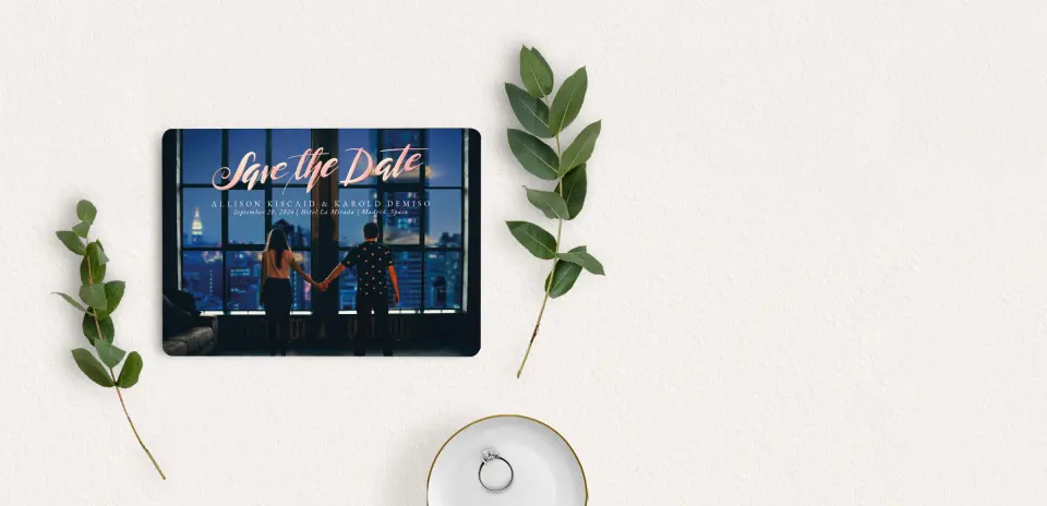 Save the Date Card with Optional Guest Addressing Service