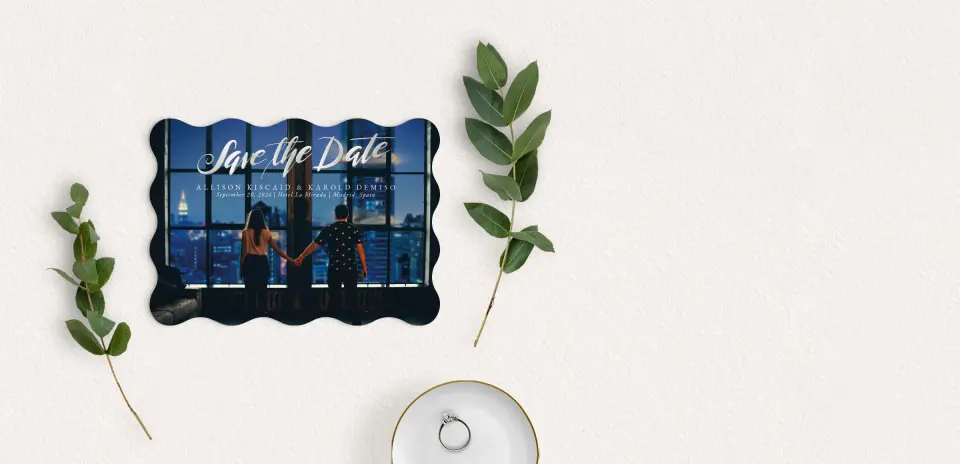 Save the Date Card with Optional Guest Addressing Service