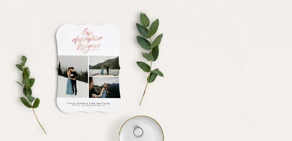 Save the Date Card with Optional Guest Addressing Service