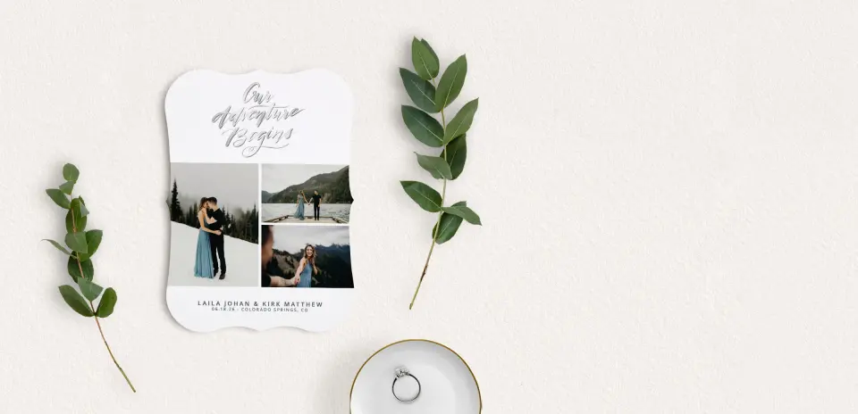 Save the Date Card with Optional Guest Addressing Service