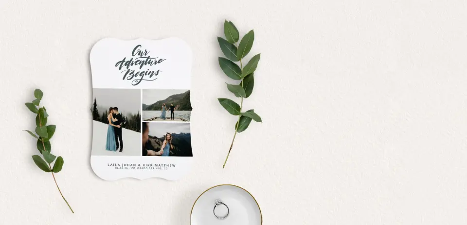 Save the Date Card with Optional Guest Addressing Service