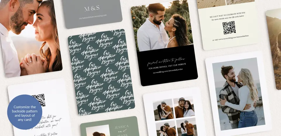 Back of Save the Date Card