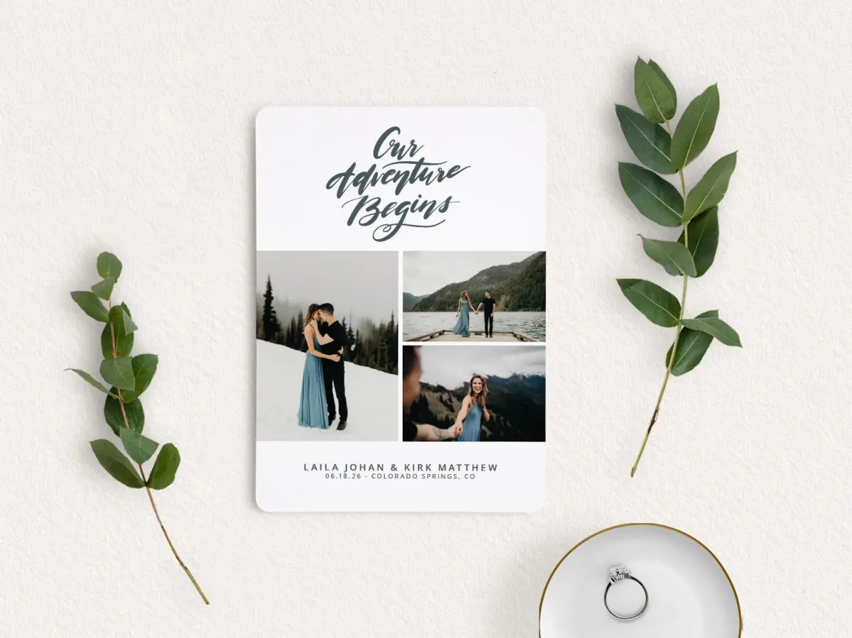 Save the Date Card with Optional Guest Addressing Service