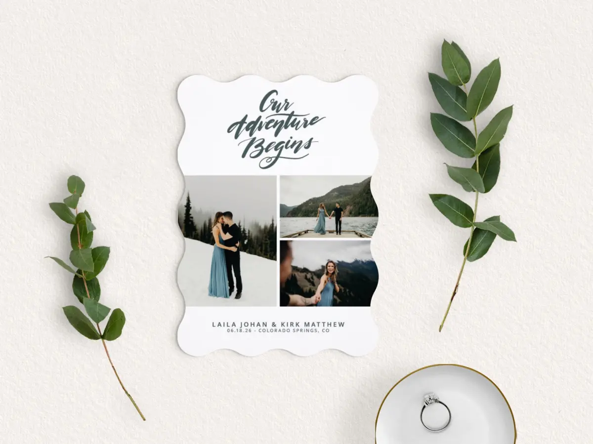 Save the Date Card with Optional Guest Addressing Service