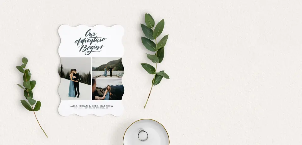 Save the Date Card with Optional Guest Addressing Service