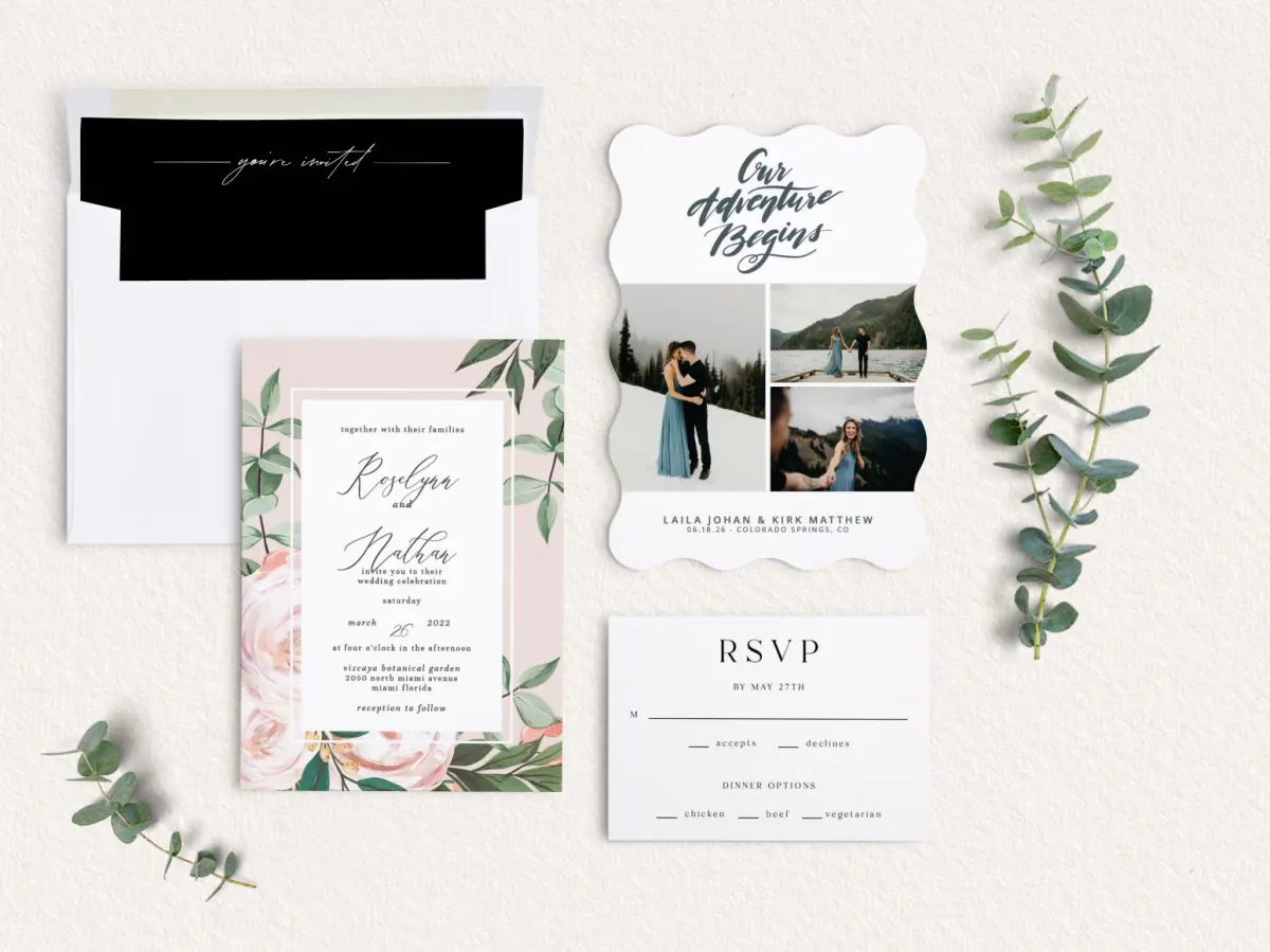Front of Save the Date Card