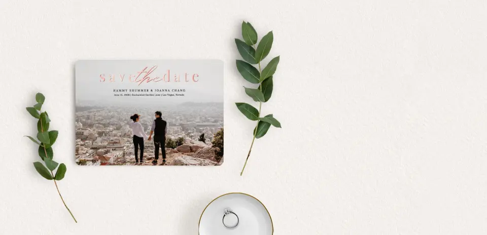 Save the Date Card with Optional Guest Addressing Service
