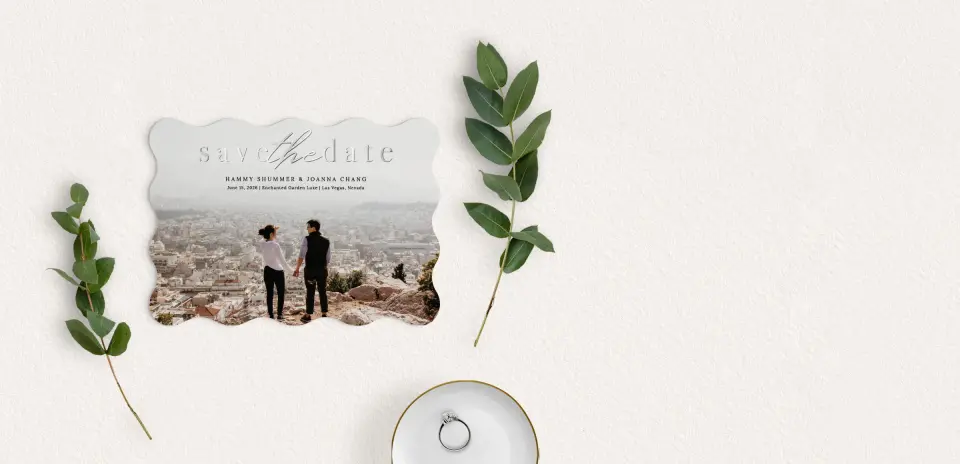 Save the Date Card with Optional Guest Addressing Service