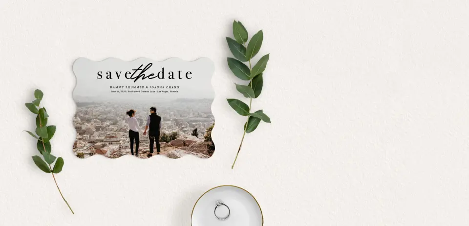 Save the Date Card with Optional Guest Addressing Service