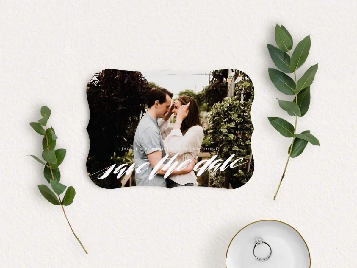Save the Date Card with Optional Guest Addressing Service
