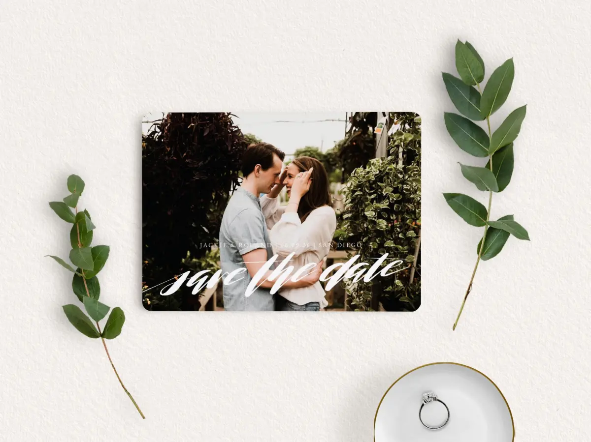 Save the Date Card with Optional Guest Addressing Service