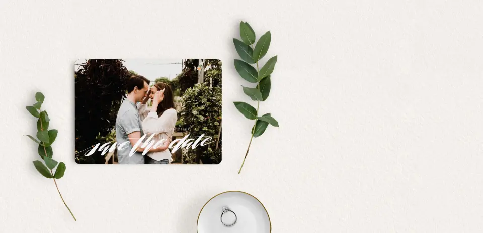 Save the Date Card with Optional Guest Addressing Service