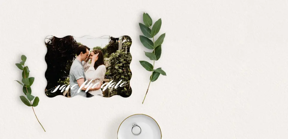 Save the Date Card with Optional Guest Addressing Service