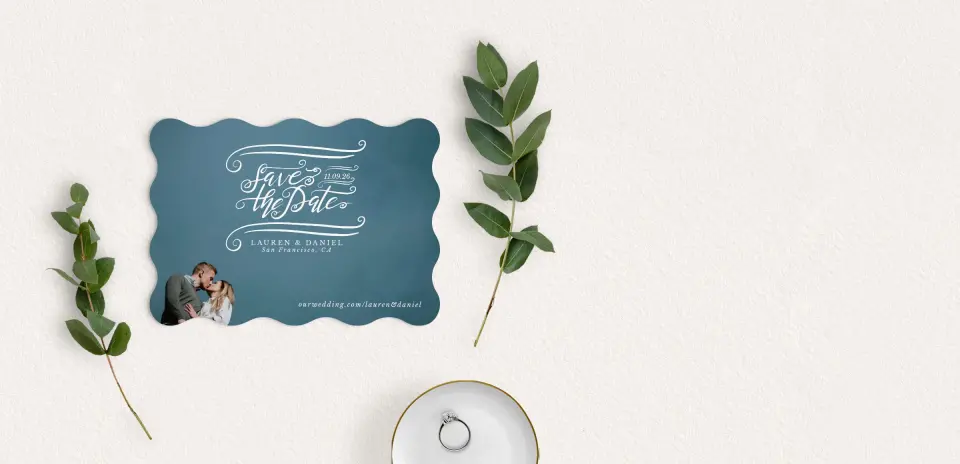 Save the Date Card with Optional Guest Addressing Service