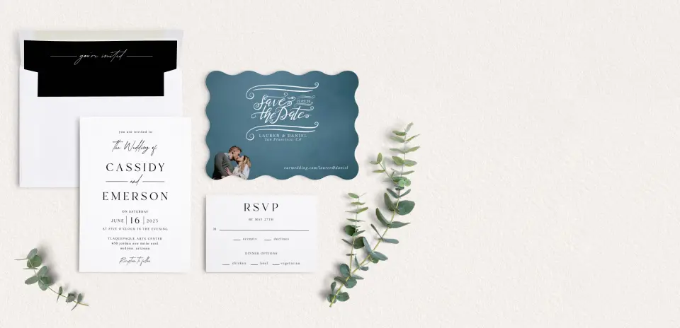 Front of Save the Date Card