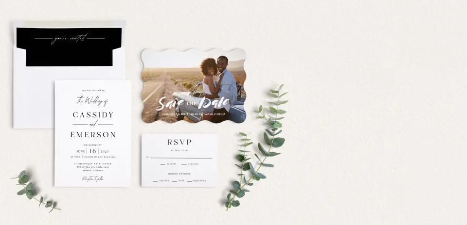 Front of Save the Date Card