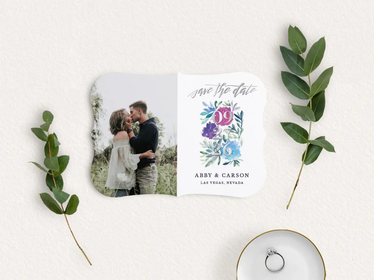 Save the Date Card with Optional Guest Addressing Service