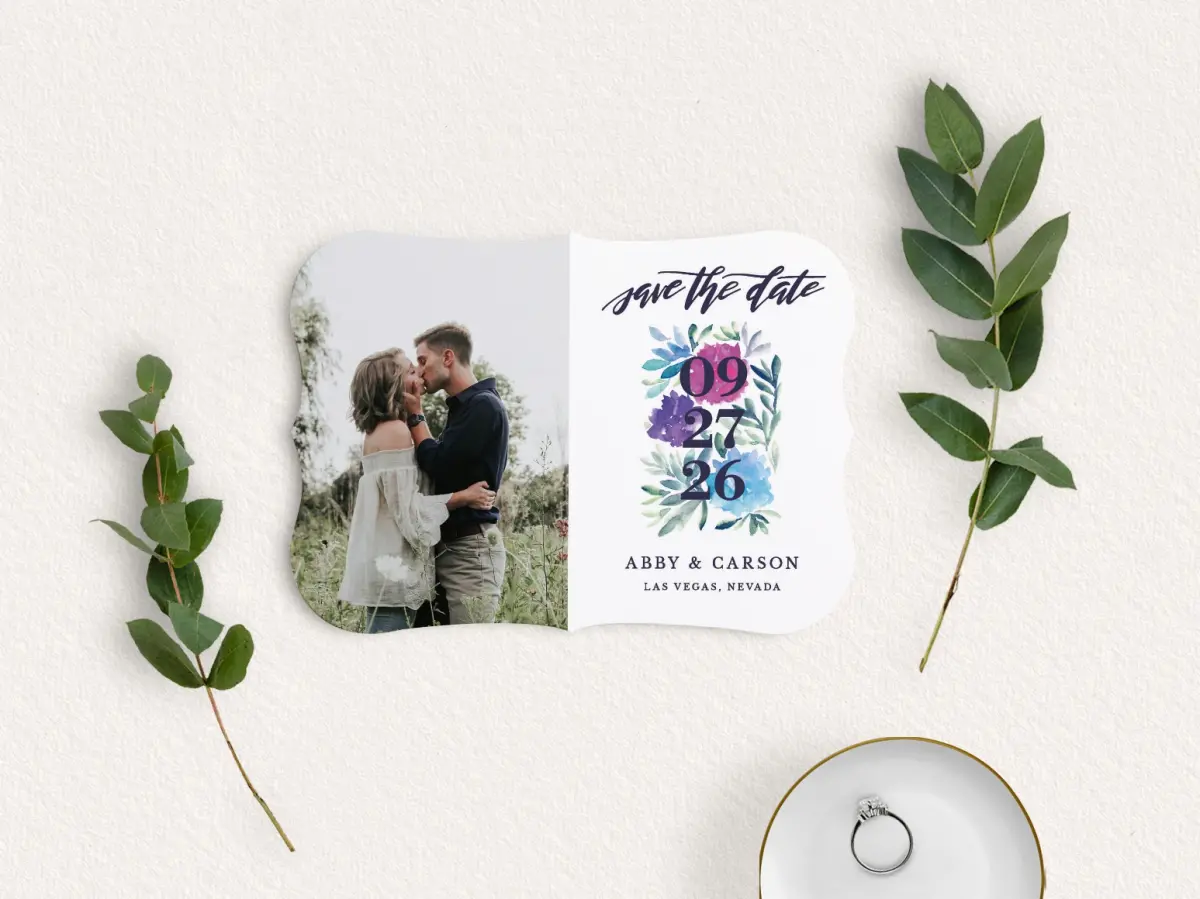 Save the Date Card with Optional Guest Addressing Service