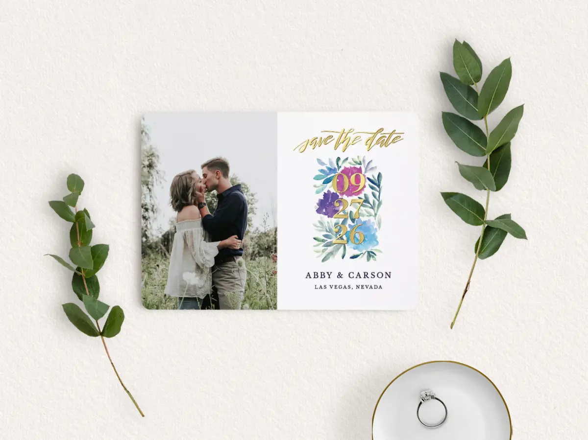 Save the Date Card with Optional Guest Addressing Service