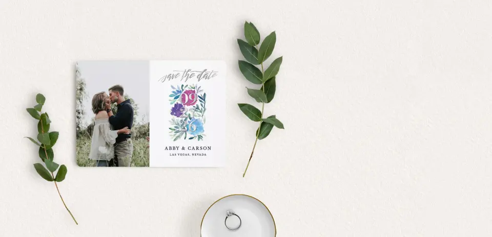 Save the Date Card with Optional Guest Addressing Service