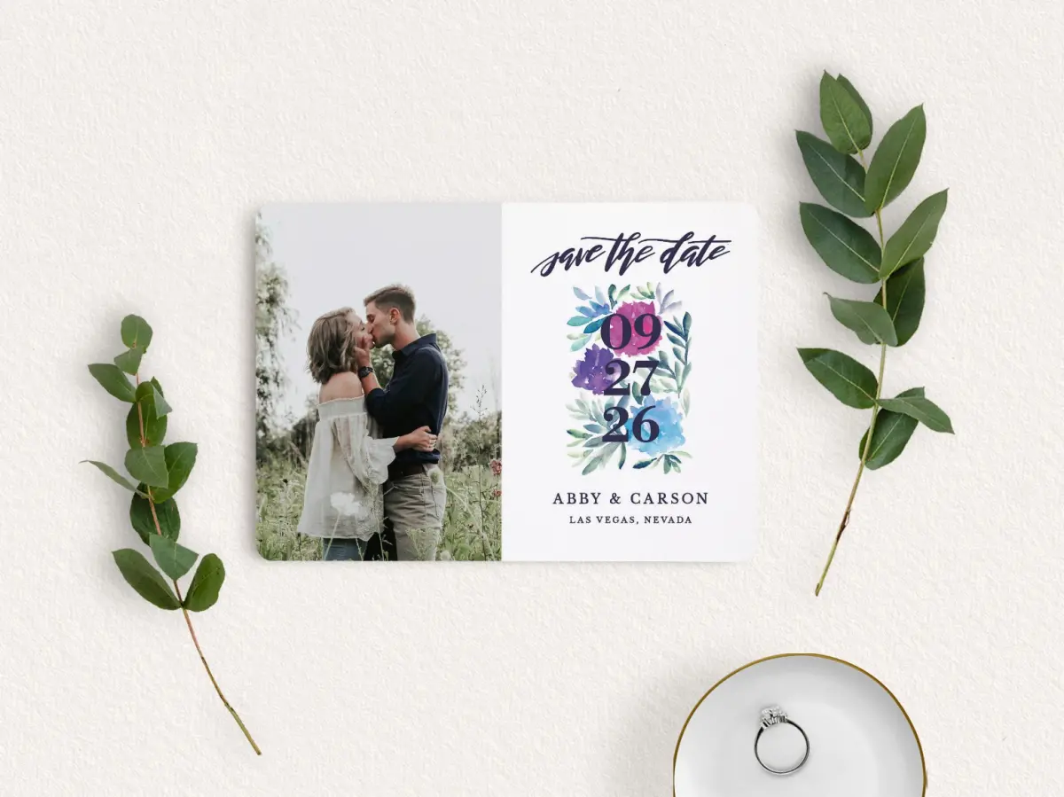 Save the Date Card with Optional Guest Addressing Service