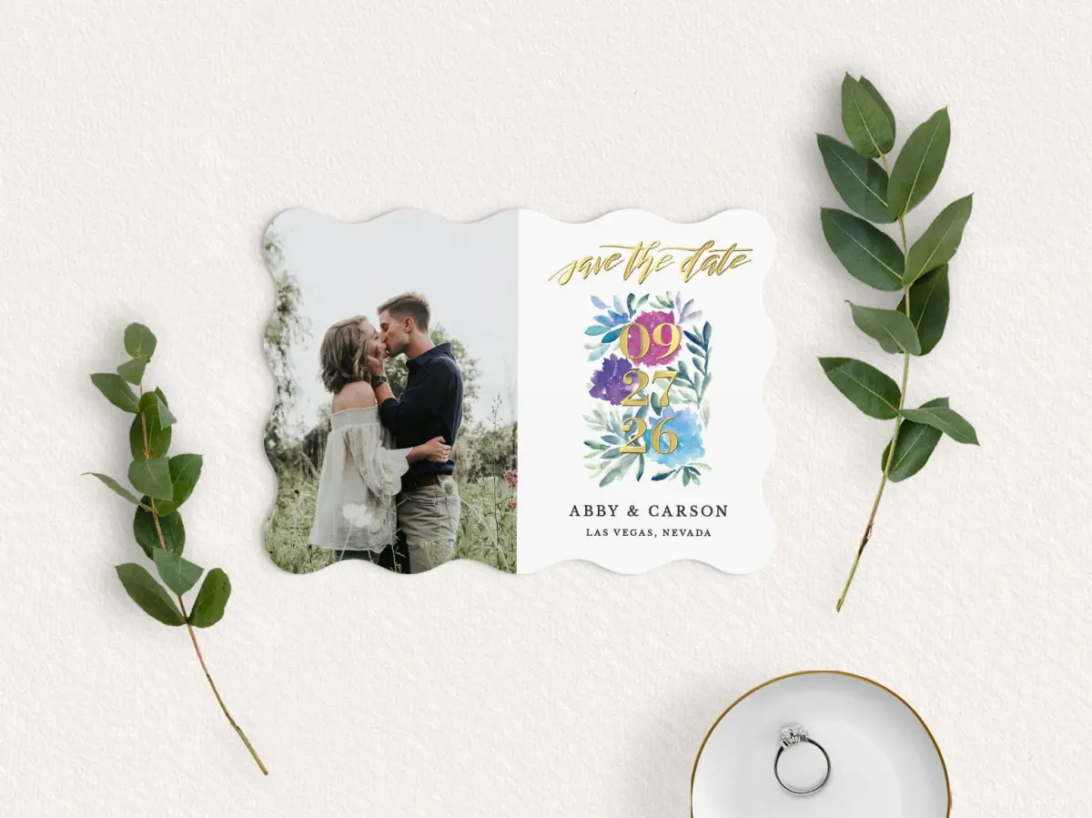 Save the Date Card with Optional Guest Addressing Service