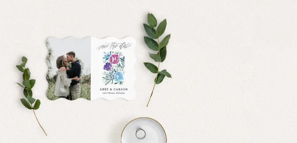 Save the Date Card with Optional Guest Addressing Service