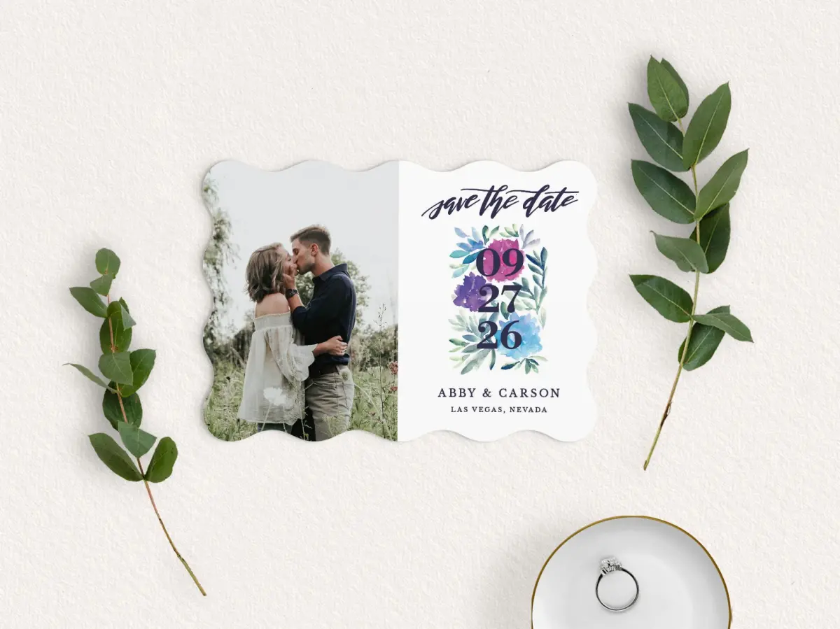 Save the Date Card with Optional Guest Addressing Service