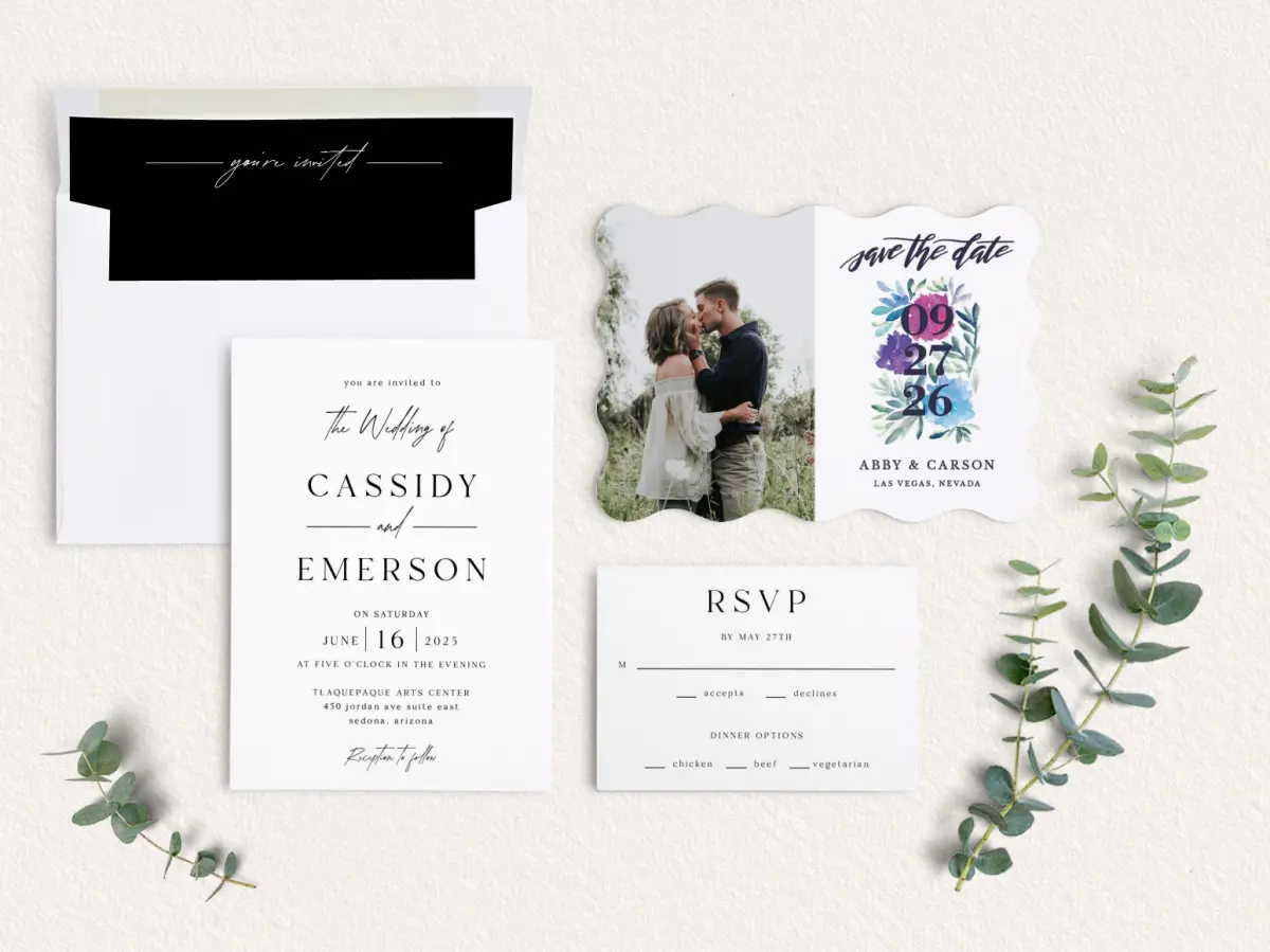 Front of Save the Date Card