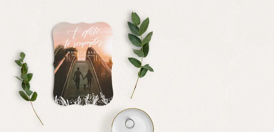 Save the Date Card with Optional Guest Addressing Service
