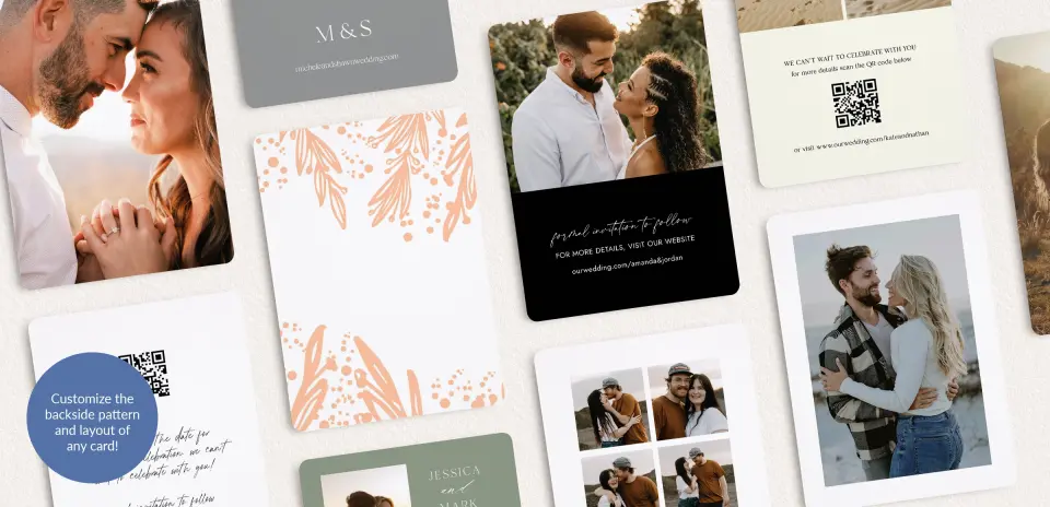 Back of Save the Date Card