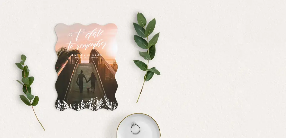 Save the Date Card with Optional Guest Addressing Service