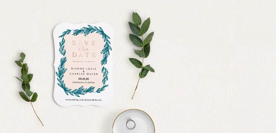 Save the Date Card with Optional Guest Addressing Service
