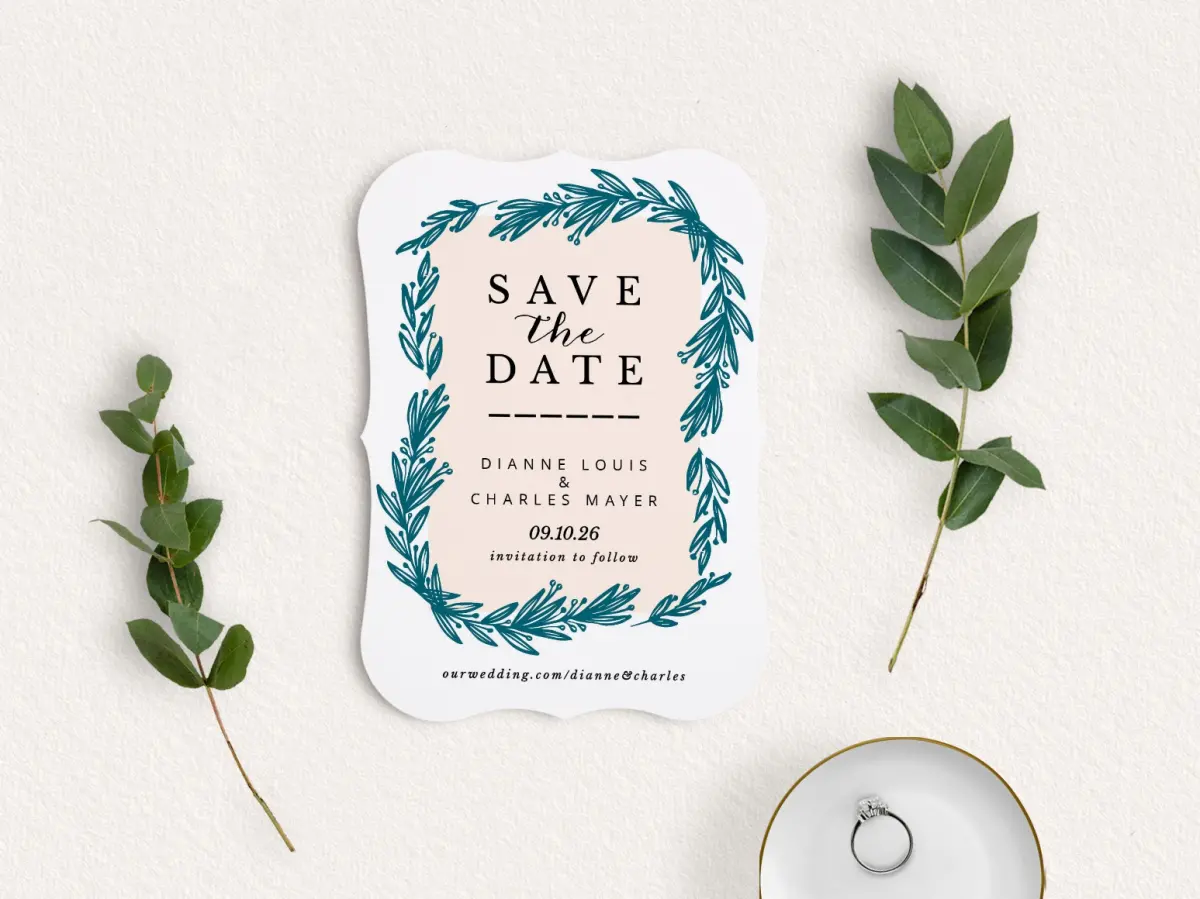 Save the Date Card with Optional Guest Addressing Service