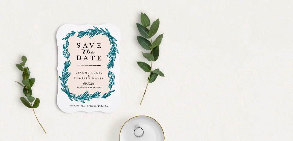Save the Date Card with Optional Guest Addressing Service