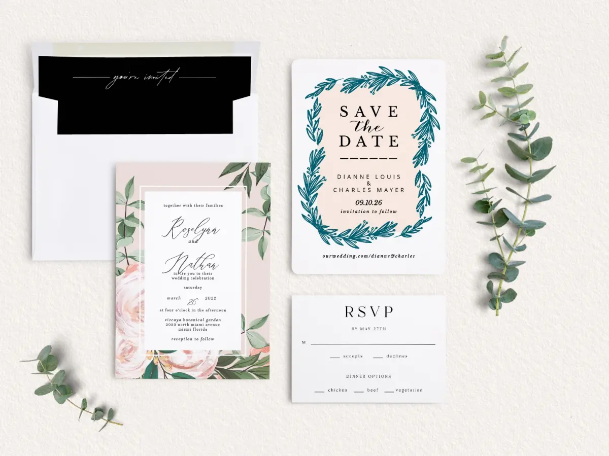 Front of Save the Date Card