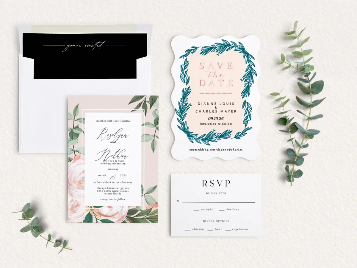 Front of Save the Date Card