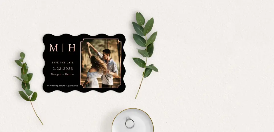 Save the Date Card with Optional Guest Addressing Service