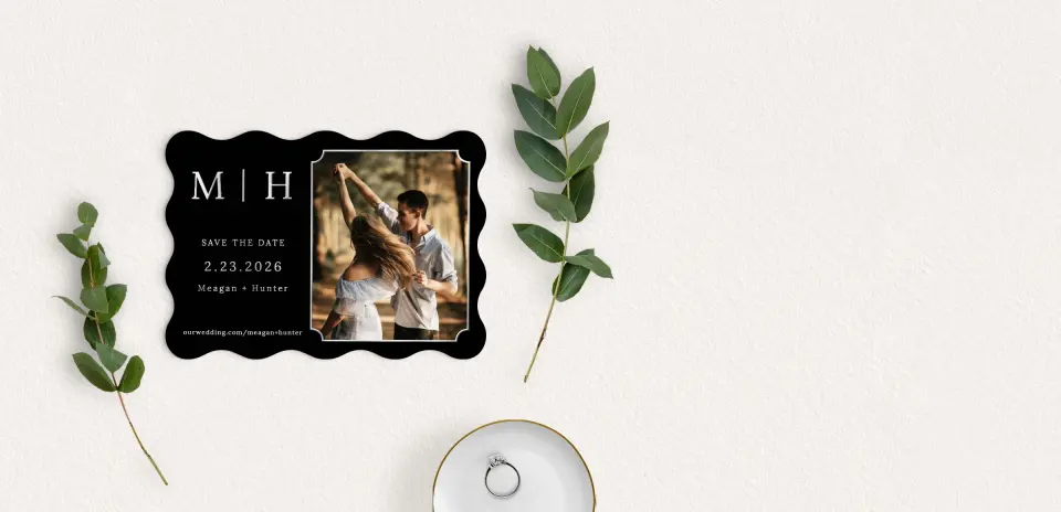 Save the Date Card with Optional Guest Addressing Service