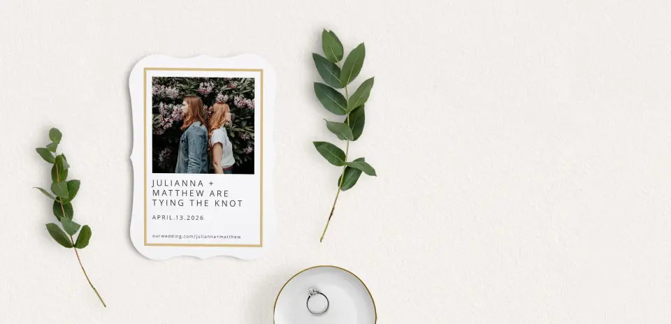 Save the Date Card with Optional Guest Addressing Service