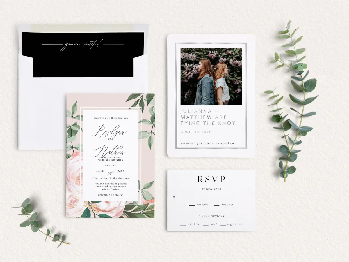 Front of Save the Date Card